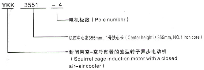 YKK系列(H355-1000)高压内江三相异步电机西安泰富西玛电机型号说明